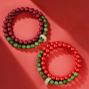 Snake zodiac Year jade double-ring bracelet